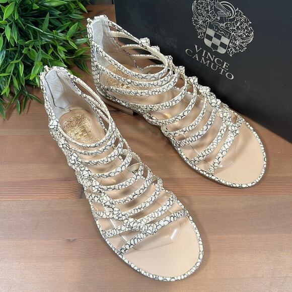 Vince Camuto Lendrila Leather Gladiator Sandals Size 6.5 - Picture 2 of 12